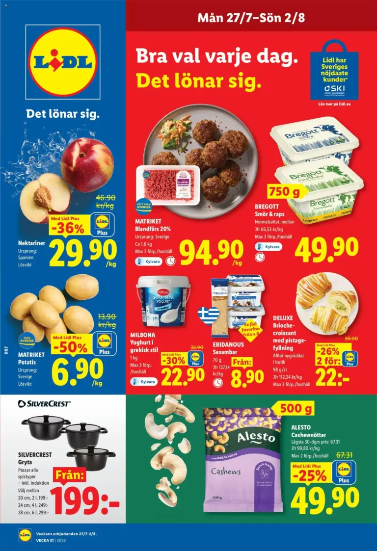 Lidl erbjudanden 27/07/2026 - 02/08/2026