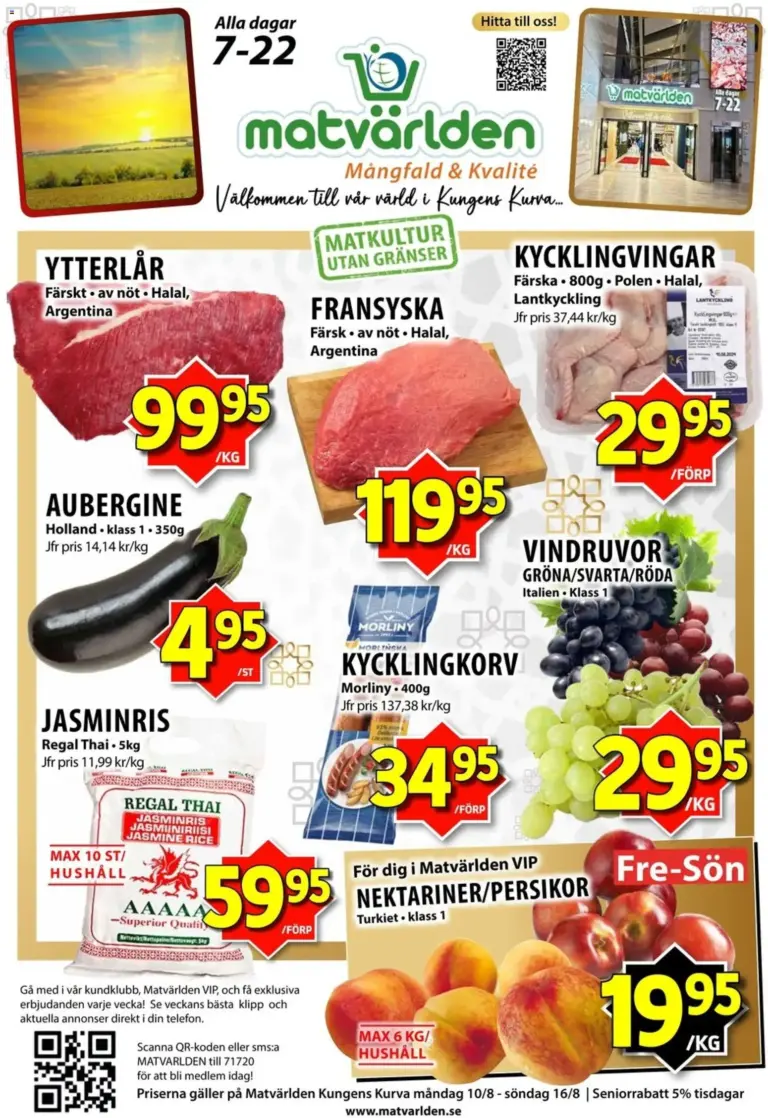 Matvärlden erbjudanden 10/08/2026 - 16/08/2026