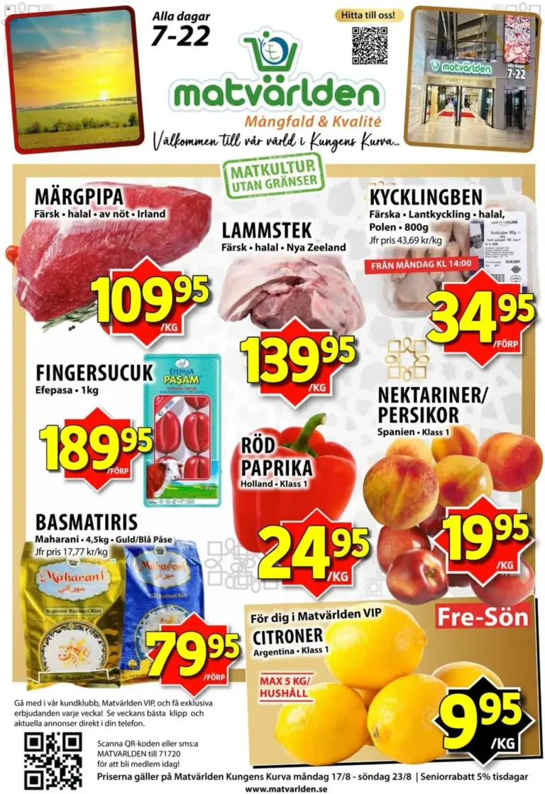 Matvärlden erbjudanden 17/08/2026 - 23/08/2026