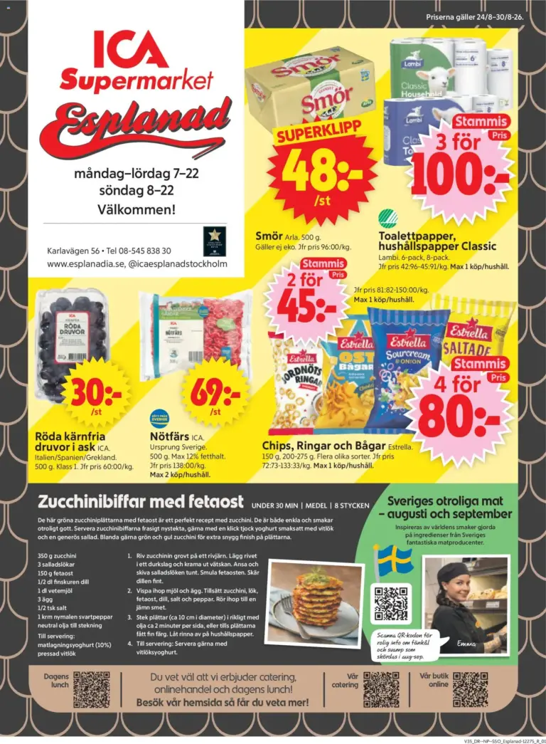 ICA Supermarket erbjudanden 24/08/2026 - 30/08/2026