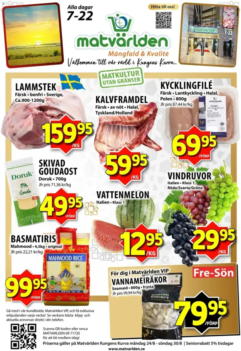 Matvärlden erbjudanden 24/08/2026 - 30/08/2026