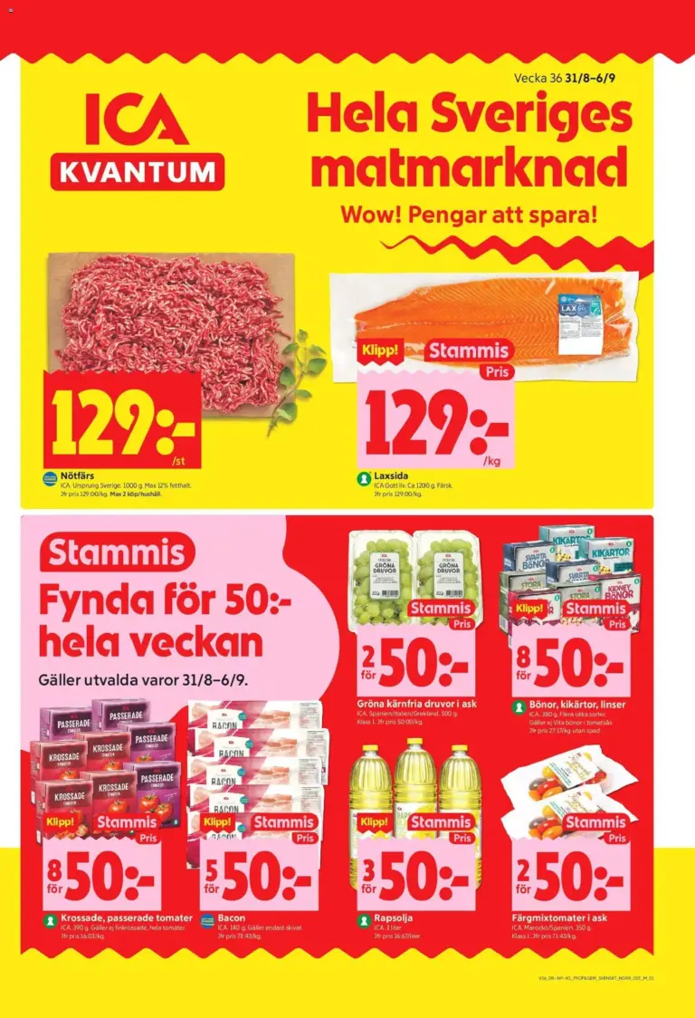 ICA Kvantum erbjudanden 31/08/2026 - 06/09/2026