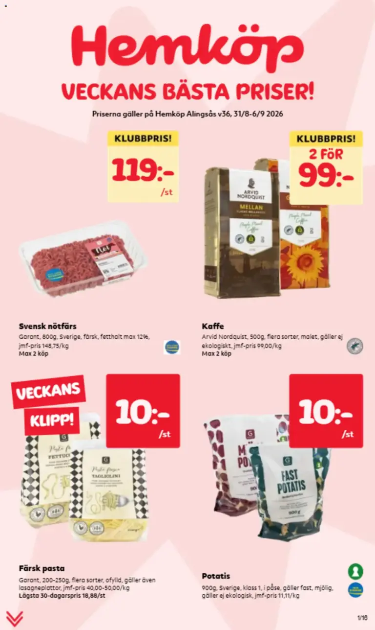 Hemköp erbjudanden 31/08/2026 - 06/09/2026