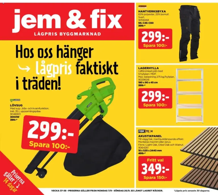 Jem & Fix erbjudanden 06/09/2026 - 20/09/2026