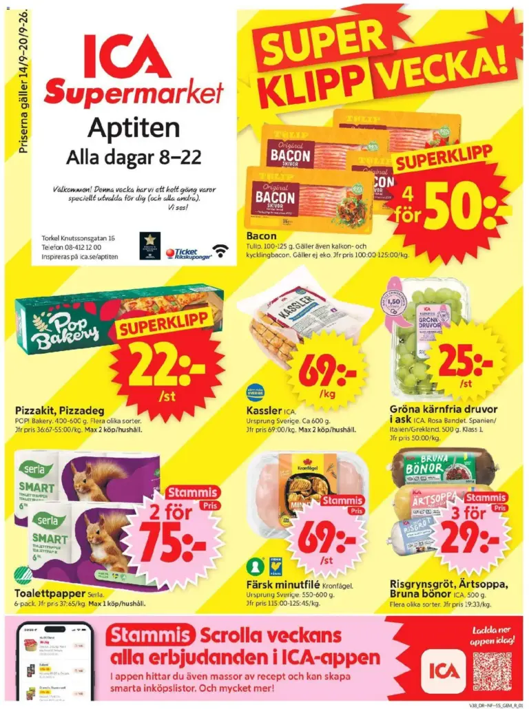 ICA Supermarket erbjudanden 14/09/2026 - 20/09/2026