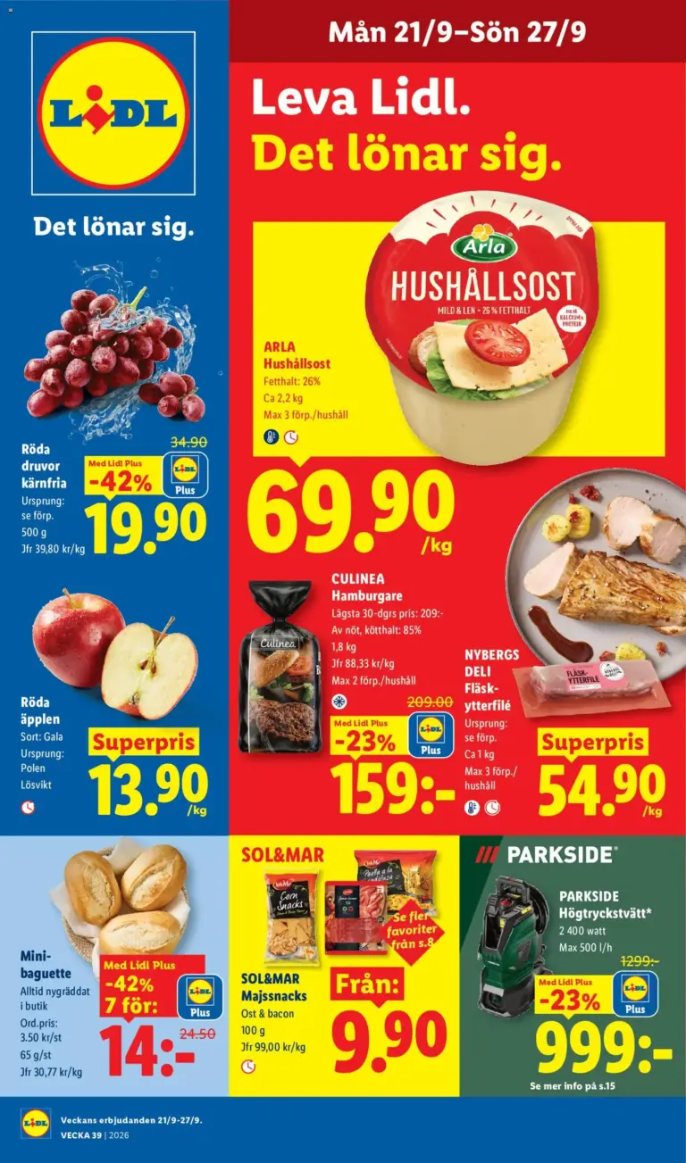 Lidl erbjudanden 21/09/2026 - 27/09/2026