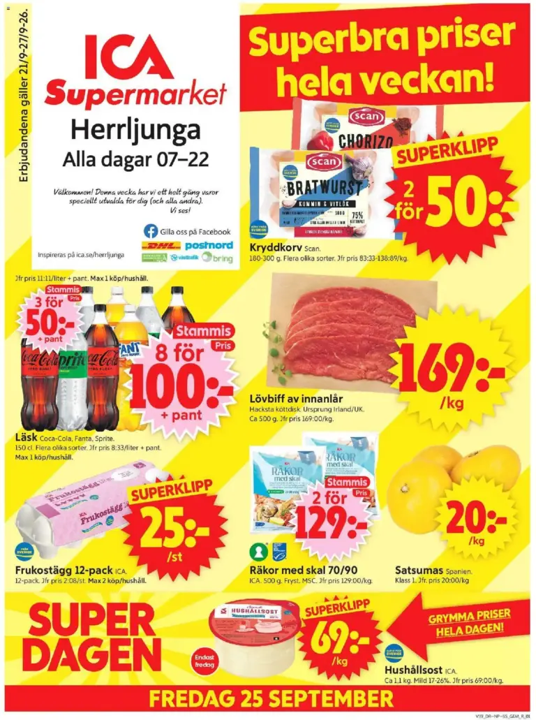 ICA Supermarket erbjudanden 21/09/2026 - 27/09/2026