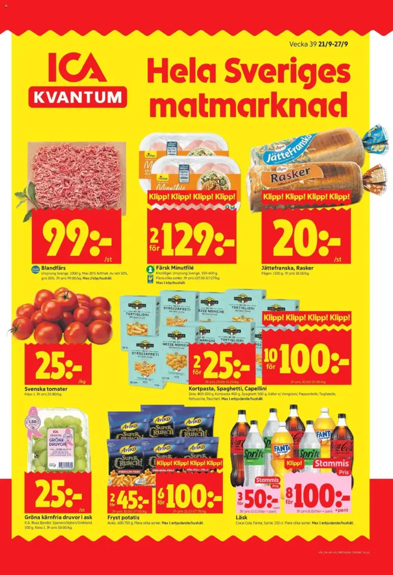 ICA Kvantum erbjudanden 21/09/2026 - 27/09/2026