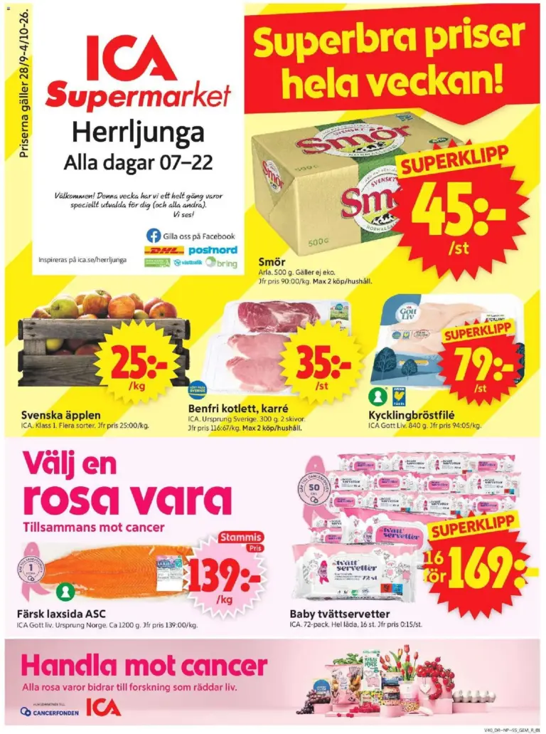 ICA Supermarket erbjudanden 28/09/2026 - 04/10/2026