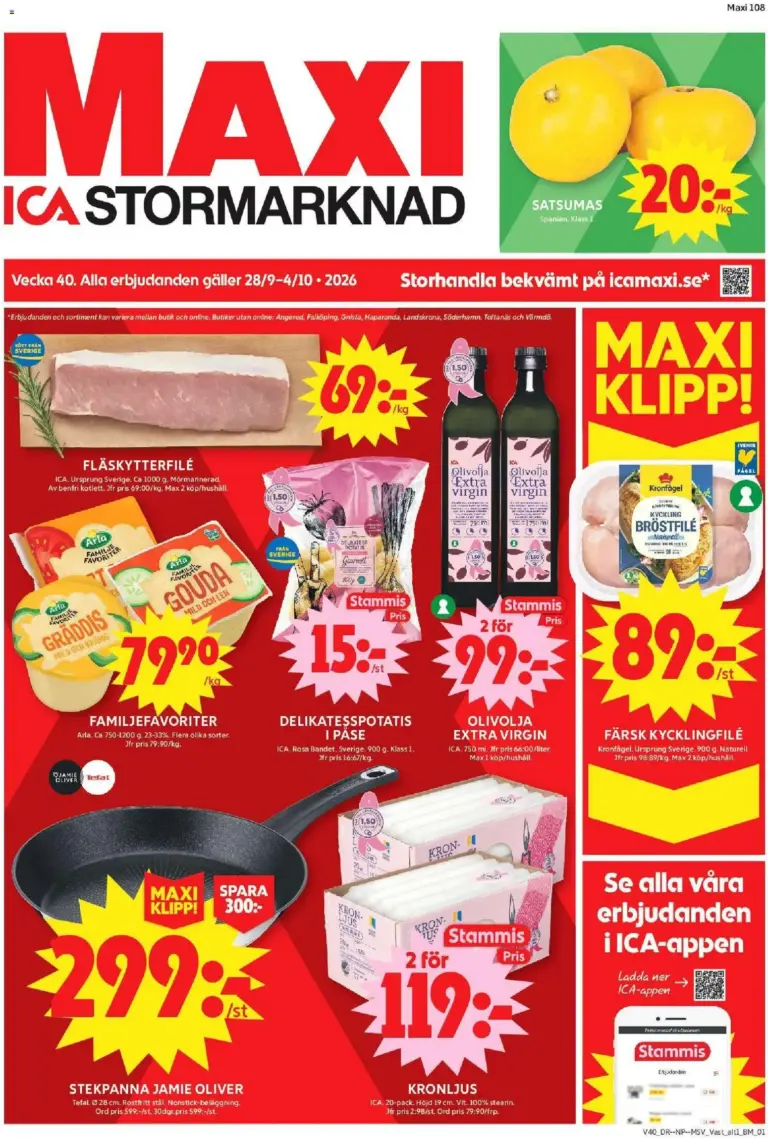 ICA Maxi erbjudanden 28/09/2026 - 04/10/2026