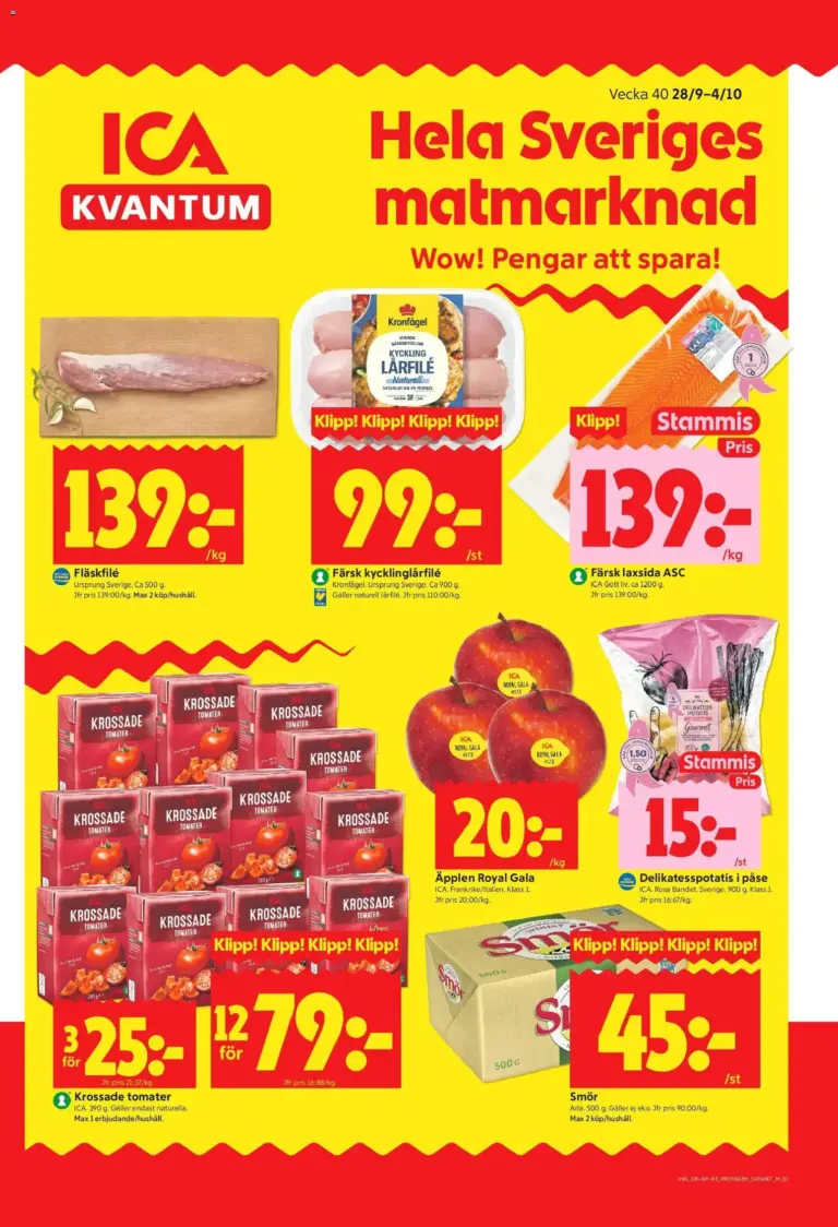 ICA Kvantum erbjudanden 28/09/2026 - 04/10/2026