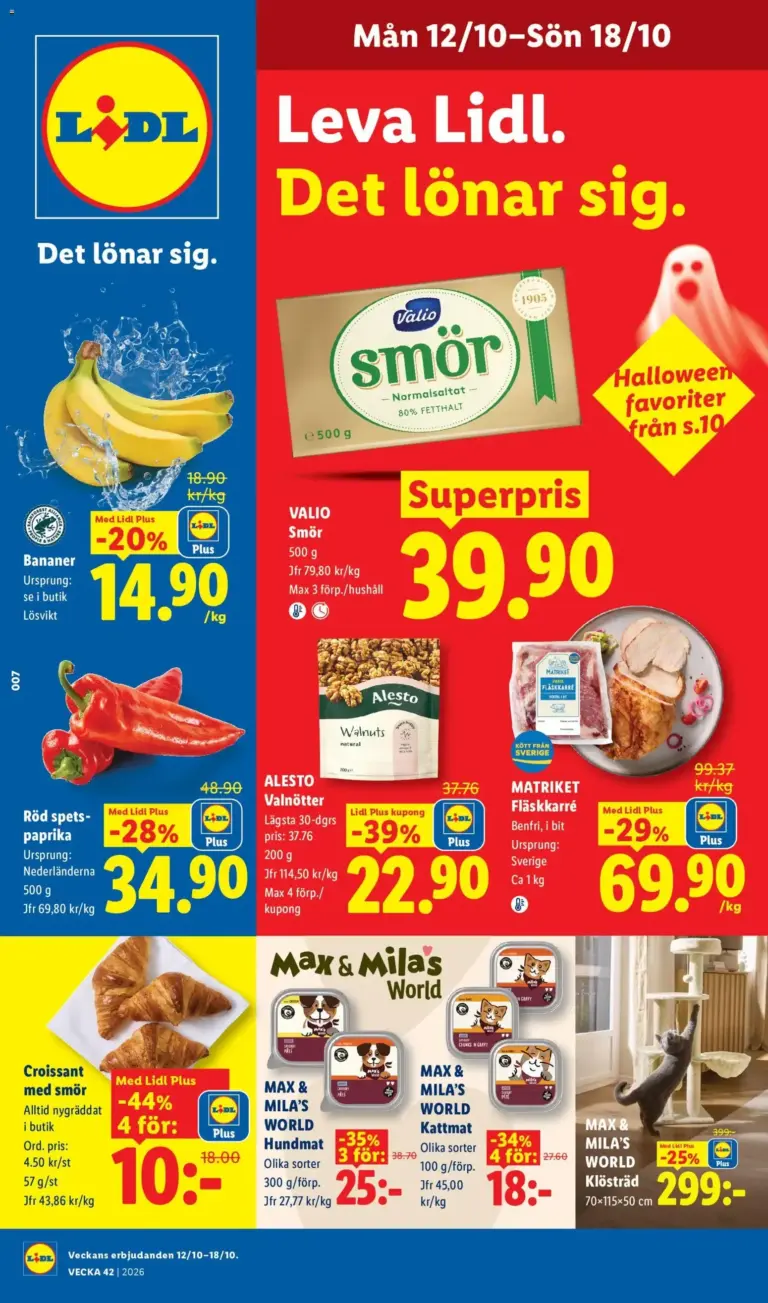Lidl erbjudanden 12/10/2026 - 18/10/2026