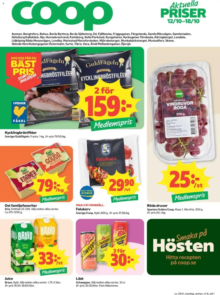 Coop erbjudanden 12/10/2026 - 18/10/2026
