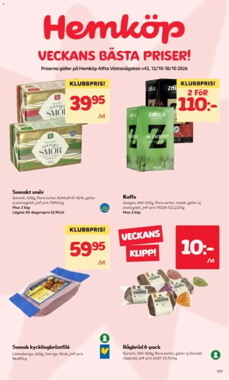 Hemköp erbjudanden 12/10/2026 - 18/10/2026