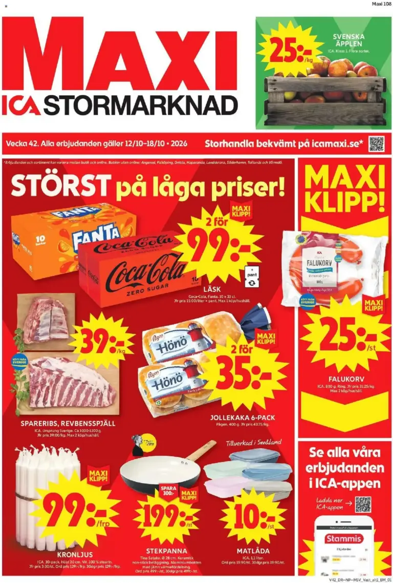 ICA Maxi erbjudanden 12/10/2026 - 18/10/2026