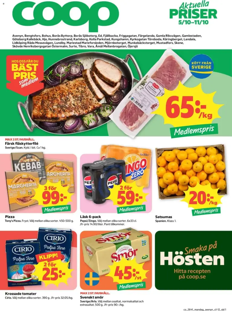 Coop erbjudanden 05/10/2026 - 11/10/2026